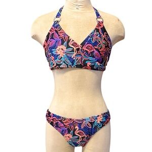 Venus Bikini Swimsuit 2pc Colorful Tropical Floral Flamingo 32D 34C 36B 10